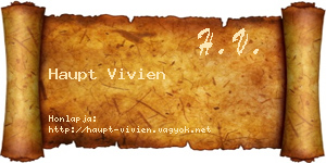 Haupt Vivien névjegykártya